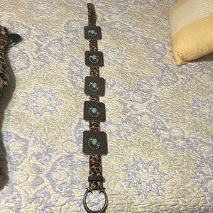 Leopard concho belt